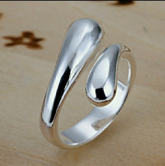 925 Sterling Silver Waterdrop Jewelry Set - Picture 2 of 6